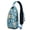 Sky-blue-91, variant on Ocean Marine Life Sling Bag with Tropical Fish and Beach Coral Design, Lightweight Crossbody Backpack, Adjustable Strap, Durable for Summer Travel and Outdoor Activities