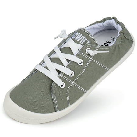 JENN ARDOR Womens Low Top Classic Slip On Lace Up Shoes Comfort Fashion Sneakers Casual Sneaker Comfort Walking Flats Loafers