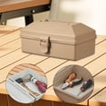 thumbnail image 1 of DYNWAVECA Portable Tool Box Car Trunk Organizer Lightweight Storage Box Waterproof Storage Bin Utensils Organizer for Travel Fishing RV Light Brown, 1 of 9