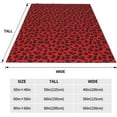 thumbnail image 3 of Ultra Soft Cozy Flannel Fleece Blanket 50"X60" Red Leopard Novelty Ultra Soft Micro Blanket Cozy and Comfy for All Seasons, 3 of 6