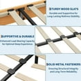 thumbnail image 4 of Full Size Platform Bed Frame, Minimalist Wood Bed Frame No Headboard Needed, Sturdy Low Profile Bed with Natural Wood Grain, Noise-Free & Easy Assembly, 4 of 6
