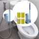 thumbnail image 4 of Cepillo de baño de pared para fregar, juego de cepillos de baño, accesorios de limpieza para inodoros Amarillo, 4 of 6