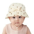 thumbnail image 4 of Moocorvic Toddler Bucket Hats Cute Print Baby Sun Hat Wide Brim Summer Outdoor Hat with Chin Strap, 4 of 4