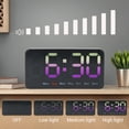 thumbnail image 4 of Unique Bargains 2 Pcs Digital Dual Alarm Clock Dimmable Wall Clocks Green/Pink, 4 of 6