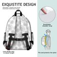 thumbnail image 5 of Sunflower White Pattern Cute School Backpack Bag for School with Padded Back and Adjustable Shoulder Straps 15.25"x11.5"x5.25", 5 of 5