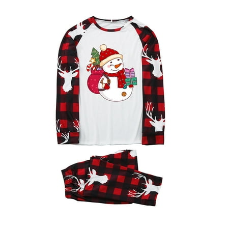 

Hinvhai Plus Size Pants Clearance Christmas Women Mommy Printed Top+Pants Family Matching Pajamas Set