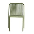 thumbnail image 6 of Christopher Knight Home Modern Rattan Patio Dining Chairs, Metal Frame, Green, Set of 2, 6 of 12