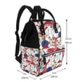 thumbnail image 2 of Balery Colorful Mushrooms (2) Mummy Backpack - Waterproof Twill Canvas, Large Capacity Diaper Bag with Multiple Pockets and Adjustable Straps, 2 of 6