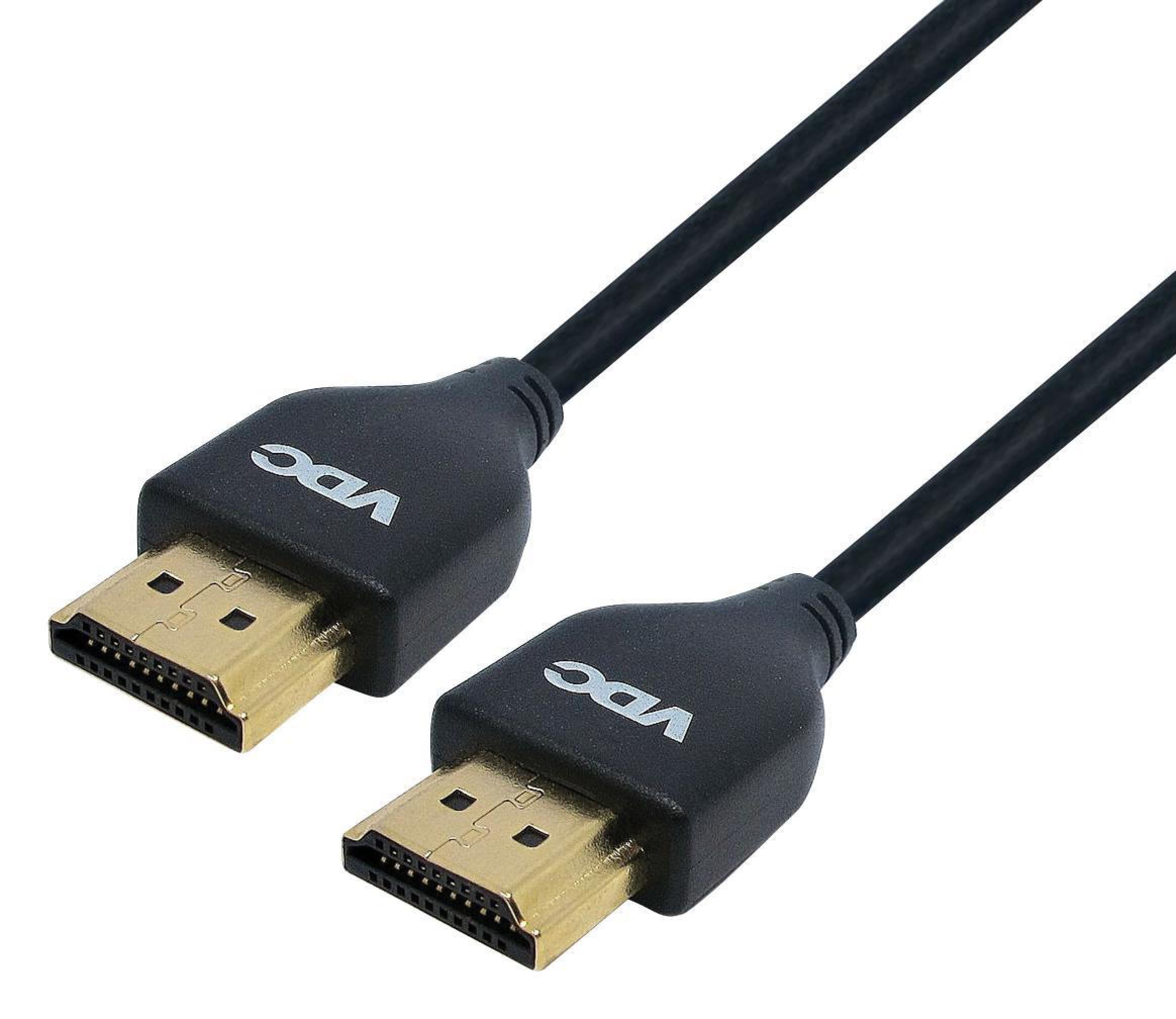 Câble plat HDMI [7m Lead] Connecteurs TV inclinés Ultra haute