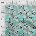 thumbnail image 2 of oneOone Cotton Flex Turquoise Green Fabric Floral Retro Sewing Craft Projects Fabric Prints By Yard 40 Inch Wide, 2 of 5
