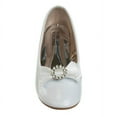 thumbnail image 4 of Badgley Mischka Low Heeled Ballerinas (Little Kid Sizes), White Patent, 13, 4 of 7