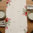 thumbnail image 5 of Table Runners 90 Inches Long Dress Scarves, Valentine's Day Farmhouse Coffee/Dining/Kitchen Table Runner for Living Room, Red Plaid Truck Love Roses Leaves Beige 13x90 Inch, 5 of 9