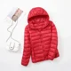 thumbnail image 5 of Chaqueta de plumón de pato para mujer, abrigo corto ajustado con capucha, color blanco cálido, talla grande 5XL, 6XL, 7XL, otoño e invierno, 2023, 5 of 5