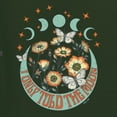 thumbnail image 6 of Wild Bobby I Only Told The Moon, Moon Phases Daisies and Butterflies Vintage Men Tee, Forest Green, 3X-Large, 6 of 6