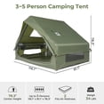 thumbnail image 2 of Zimtown Inflatable Tent with Hand Pump for Camping, Easy Setup Air Glamping Tents, All-Weather Waterproof Blow up Camping Tent, Green, 2 of 13