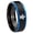 Black And Blue Step Edge, variant on Sea Turtle Design Dome Gold Plated Tungsten Men Ring 10MM