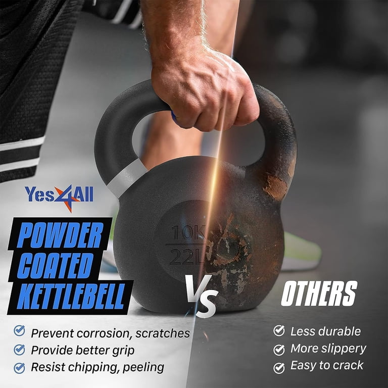 Yes4All 26 lb Cast Iron Kettlebell with Non-Slip Handle photo 6