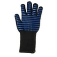 thumbnail image 2 of Heat-Resistant BBQ Grill Glove Non-slip Silicone Dotted One Glove for Baking Cooking Welding Either Hand Football Gloves Men Blue One Size, 2 of 6