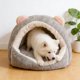 thumbnail image 4 of Cama cerrada para gatos, removible y lavable, cueva de invierno, nido plegable, cálido y seguro para gatos y perros pequeños de interior, cabaña de felpa cómoda y acogedora para mascotas, 4 of 6