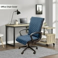 thumbnail image 2 of Quilted Microfiber Office Chair Cover with Soft Memory Foam Seat Cushion Water Resistant Desk Computer Chair Slipcover Anti-Slip Chair Protector, 2 of 14