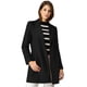 thumbnail image 2 of Abrigo Largo Abotonado De Manga Larga Con Solapa Con Muesca Clásica Invierno Para Mujer Negro XL, 2 of 6