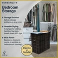 thumbnail image 5 of Finch Double Sturdy Laundry Hamper with Lid & Handles Basket Dark Brown, 5 of 10