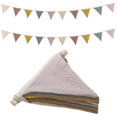 thumbnail image 1 of 5.2 Meter Triangle Flag Banner, 2 Pieces Triangle Flag Banner Flying Banner, Suitable for Party Decoration, Each 2.6 Meter Long (Rainbow Color), 1 of 4