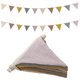thumbnail image 1 of 5.2 Meter Triangle Flag Banner, 2 Pieces Triangle Flag Banner Flying Banner, Suitable for Party Decoration, Each 2.6 Meter Long (Rainbow Color), 1 of 4