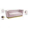 thumbnail image 5 of Meridian Furniture Bellini Solid Wood and Velvet Sofa in Pink, 5 of 6