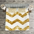 thumbnail image 3 of Ambesonne Chevron Quilted Bedspread Set 3 Pcs, Zigzag Pattern Modern, King Size, Pale Coffee White, 3 of 3