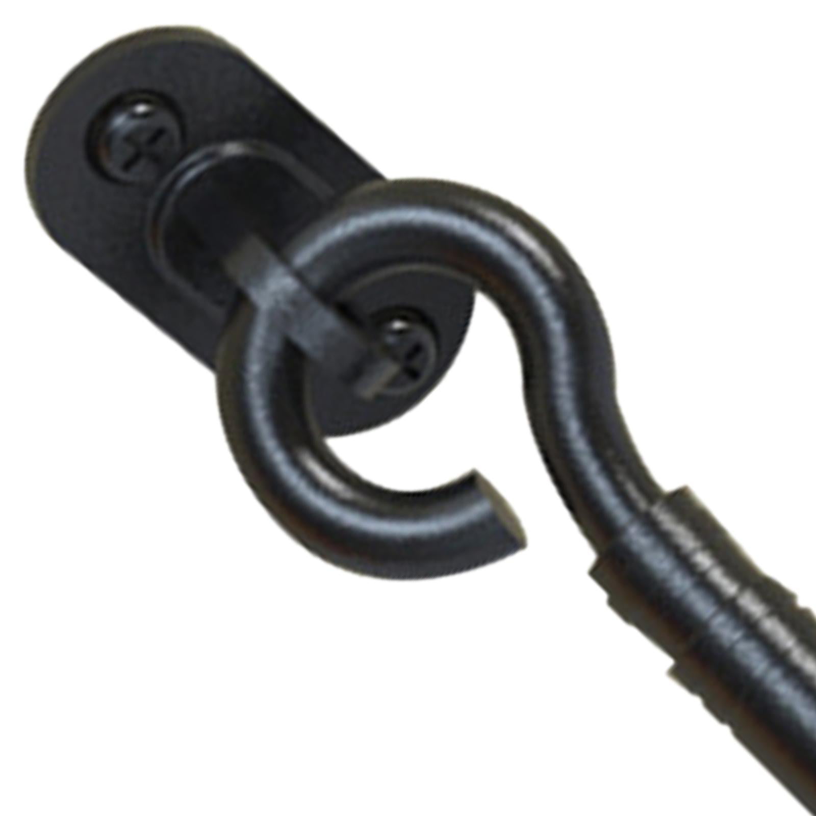 4'' Hook and Eye Latch Stainless Steel Heavy Duty Barn Door Lock with  Screws for Bedroom Gate Bathroom Garage , Black 