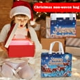 thumbnail image 4 of Christmas Gift Bag with Snowman Print Large Capacity Tote for Holiday Shopping and Present Wrapping ﻿, 4 of 6