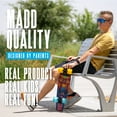 thumbnail image 3 of Mini-cruiser rétro 22 po pour enfants, ados et adultes – plateau composite flexible, roues de 62 mm, trucks en aluminium 3,25 po – Rave bleu/fluo – Madd Gear, 3 of 7