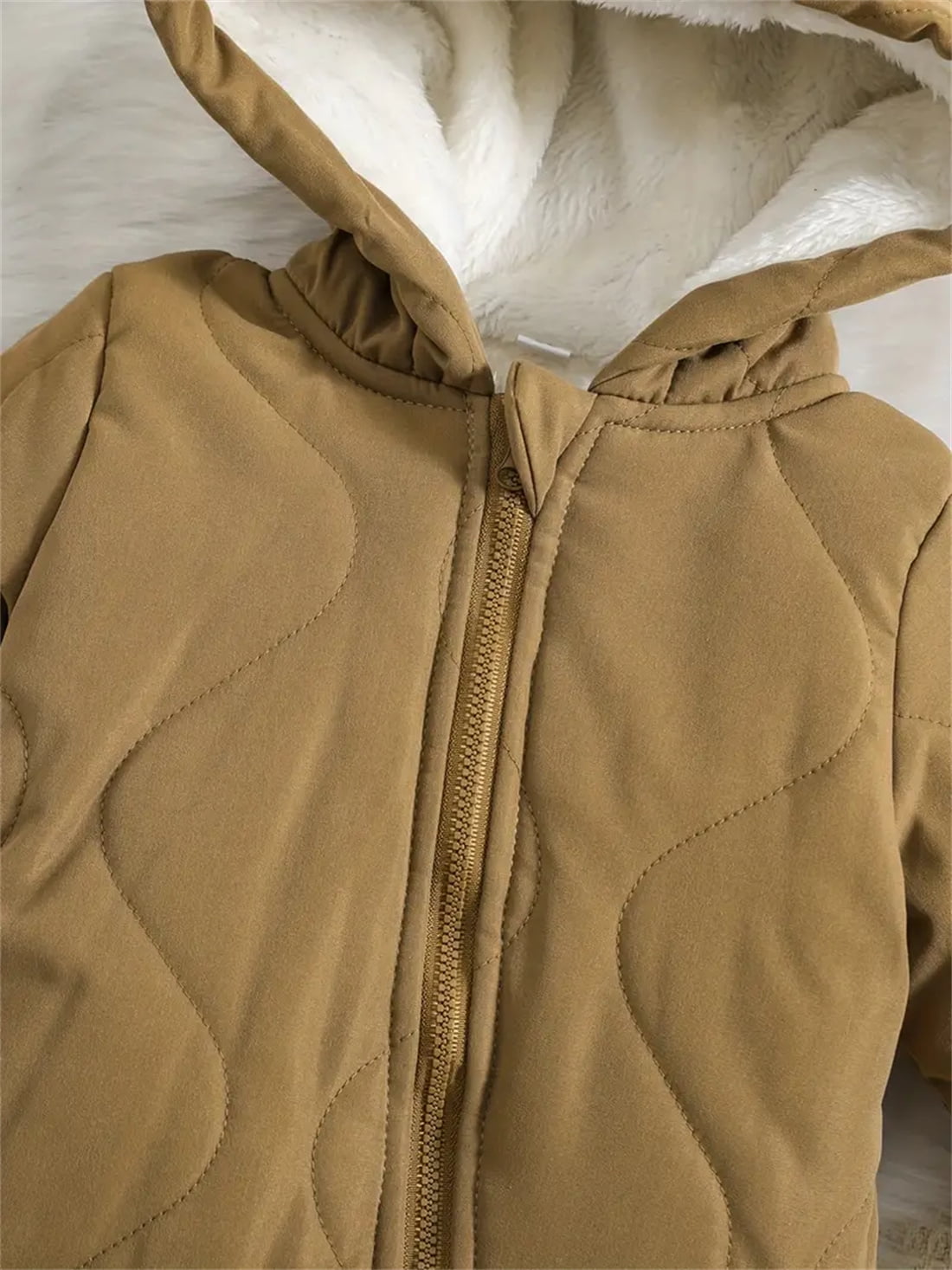 WIBACKER 3-24M Infant Hooded Thick Romper Long Sleeve Zipper Fleece Warm Winter Coat for Baby Toddler Boys Girls