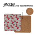 thumbnail image 4 of Xecao Rose Flowers for MDF Cork Coaster 4 Pcs,Drink Coasters,Suit for House Warming Gifts New Home ,Coffee Table Decor-Square, 4 of 7