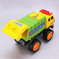 MUSEYA 1pc Plastic Garbage Truck Toys for Boys Friction Powered Learning Time
