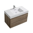 thumbnail image 3 of Kubebath Bliss 36" Butternut Wall Mount Modern Bathroom Vanity, 3 of 6