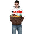 thumbnail image 3 of Sudadera con capucha holgada con estampado 3D de Nutella Food para hombre y mujer, estilo hip hop, informal, de gran tamaño, nueva y divertida de 2024, 3 of 4