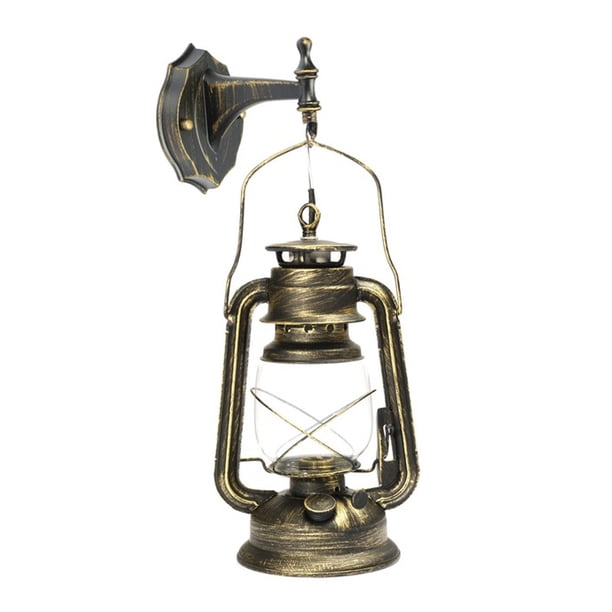 Inteprter Inicio Rústico Industrial Vintage E27 Retro Linterna Lámpara de pared Sconce Luminaria Iluminación y accesorios cian