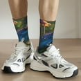 thumbnail image 6 of Fuzoiu Cute Blue Frog Print Athletic Crew Socks for Men & Women,Casual Crew Socks,Above Ankle Crew Socks for Business, Casual, 6 of 6