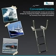 thumbnail image 6 of MARINE CITY 3-Step Under Platform Telescoping Boat Ladder with Retractable Handrail  316 Stainless Steel, Rust-Resistant, 400 lbs Capacity, Space-Saving Design for Boat & Yacht, 6 of 7