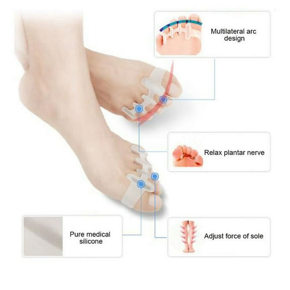 1 Pair Fashion Hallux Valgus Braces Toe Separator Overlapping Toes Rehabilitation Treatment Foot Bone Orthotic Device Feet Care