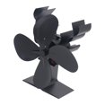 thumbnail image 4 of Ventilador de estufa de calor, 4 aspas, gran volumen de aire, poco ruido, aleación de aluminio, chimenea, estufa de leña, 4 of 14