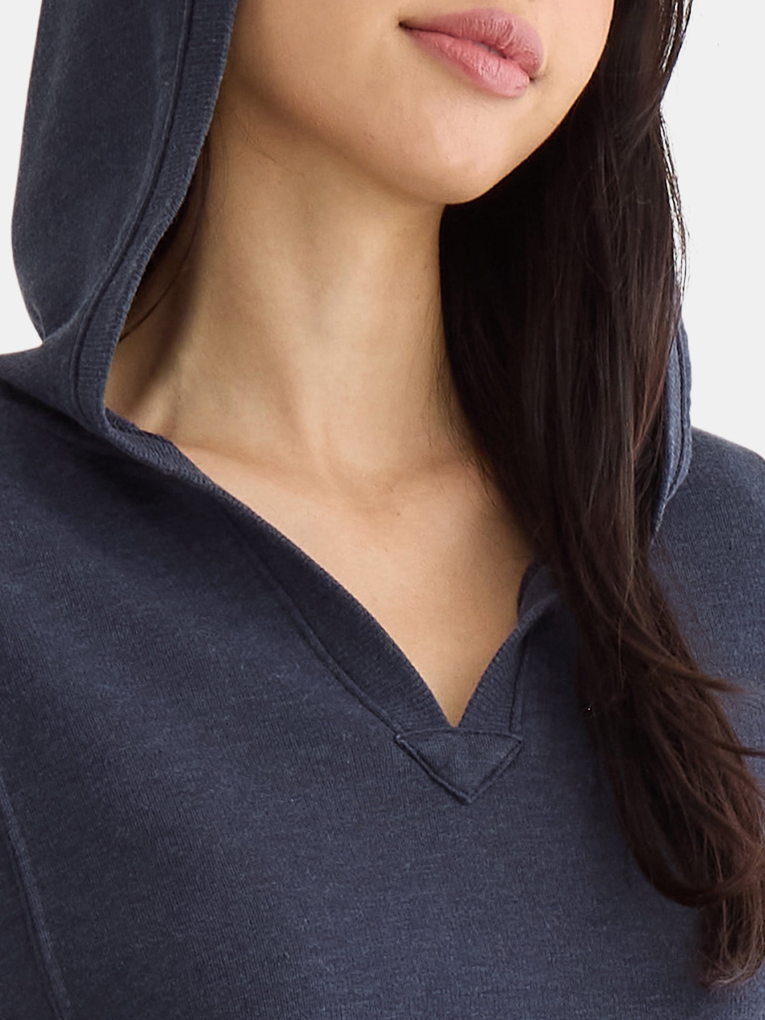 Time and Tru Split Neck Hoodie, Sizes S-XXXL