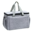 thumbnail image 3 of Bolsa organizadora para cochecito de bebé, bolsa de viaje Universal para mamá con correas para cochecito, bolsa de almacenamiento de artículos diverso Gris, 3 of 7