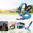 thumbnail image 5 of FastXmas Extended Reflective Dog Leash & Collar Set - 59" Long Lead & Adjustable Neck 11"-15.5" for Small Dogs Outdoor Walking,Blue, 5 of 9