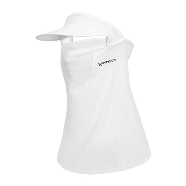 Gorro con visera de seda transpirable con protección UV para montar al aire libre blanco