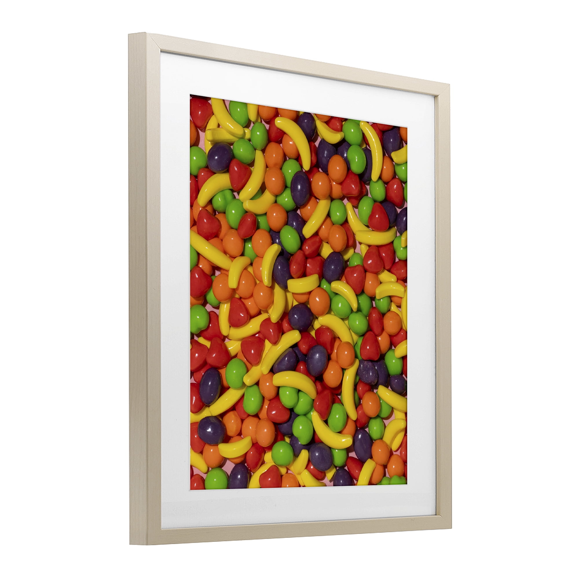 Stupell Industries Retro Assorted Fruit Candy Birch Framed Print Under Glass, design by LISH Creative