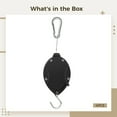 thumbnail image 5 of Retractable Plant Pulley Adjustable Hanging Flower Basket Hook Hanger, 62.99 in (160 cm), 45 lbs (25kg) Max Load, Long-lasting Metal, Spring Retractable Mechanism, Ideal for Garden and Indoor Hanging, 5 of 5