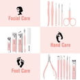 thumbnail image 6 of ILAVYO 18Pcs Manicure Set, Stainless Steel Nail Care Kit with Nail Clippers, Grooming Tools and Travel Case, Peach Pink, 6 of 7
